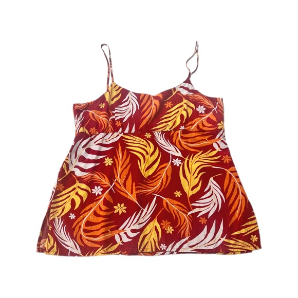 Local Design made in Hawaii Rayon Tropical Tank Blouse Size Large - Picture 1 of 9